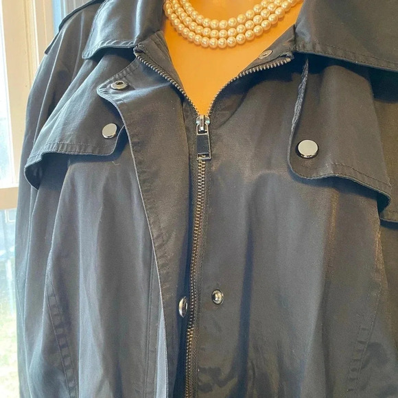 Covington Full Zip Snap Button Black Chore Barn Coat Jacket Women Plus 2X - Picture 9 of 9